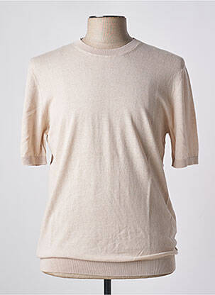 Chemise manches longues beige JACK & JONES homme