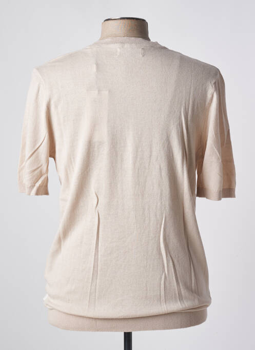 Chemise manches longues beige JACK & JONES pour homme