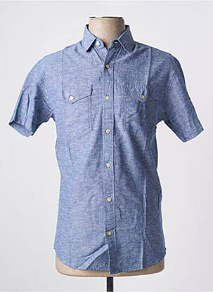 Chemise manches longues coupe droite bleu JACK & JONES homme