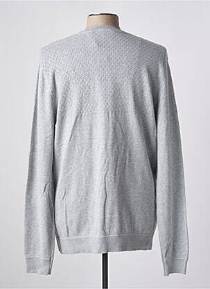 Pull stretch manches longues gris JACK & JONES homme