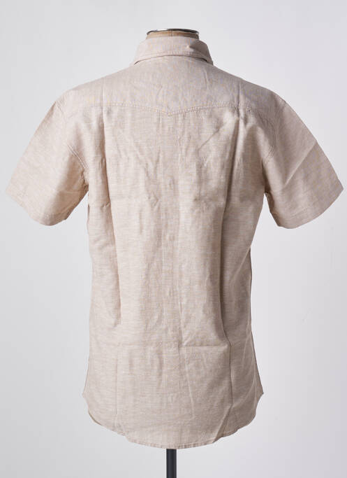 Chemise manches longues beige JACK & JONES pour homme