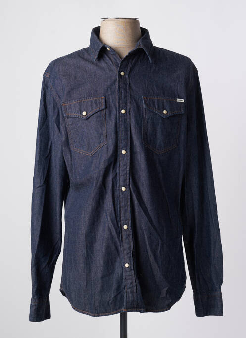 Chemise manches longues bleu JACK & JONES pour homme