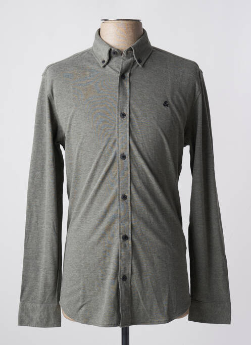 Chemise manches longues gris JACK & JONES pour homme