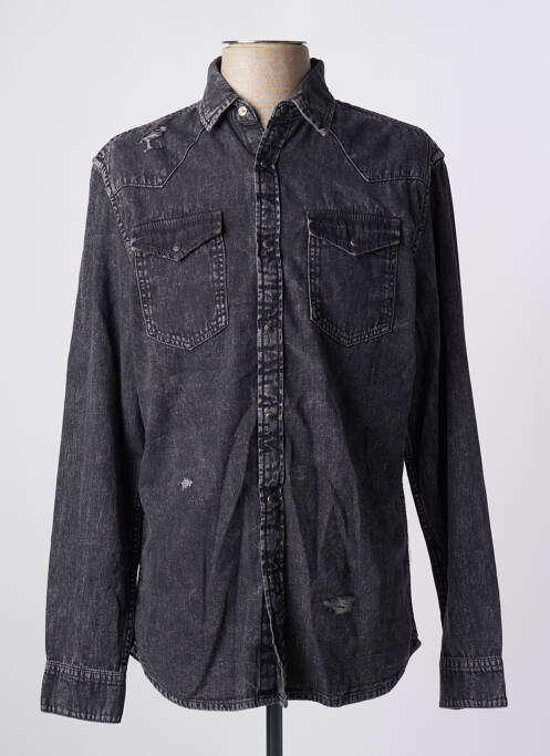 Chemise manches longues gris JACK & JONES pour homme