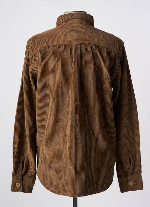 Chemise manches longues marron JACK & JONES pour homme