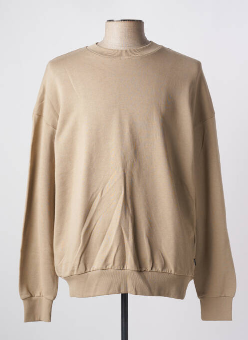 Sweat-shirt beige JACK & JONES pour homme