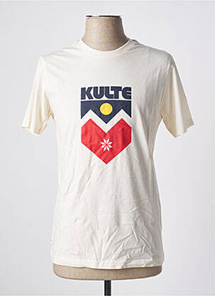 T-shirt stretch manches courtes beige KULTE homme