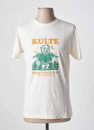 T-shirt stretch manches courtes beige KULTE homme