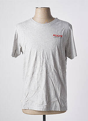 T-shirt tissage chiné manches courtes gris KULTE homme