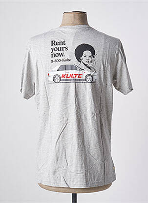 T-shirt tissage chiné manches courtes gris KULTE homme