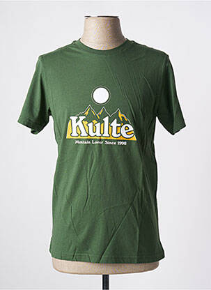 T-shirt stretch manches courtes vert KULTE homme