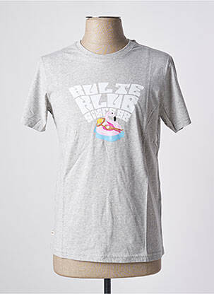 T-shirt tissage chiné manches courtes gris KULTE homme