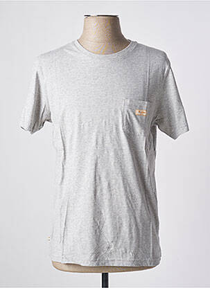 T-shirt tissage chiné manches courtes gris KULTE homme