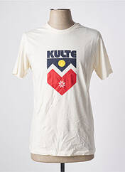 T-shirt beige KULTE pour homme seconde vue