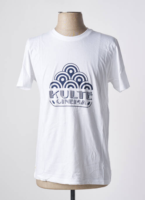T-shirt stretch manches courtes blanc KULTE homme
