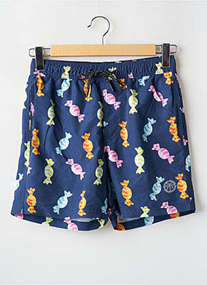 Short de bain tissage popeline bleu JACK & JONES homme