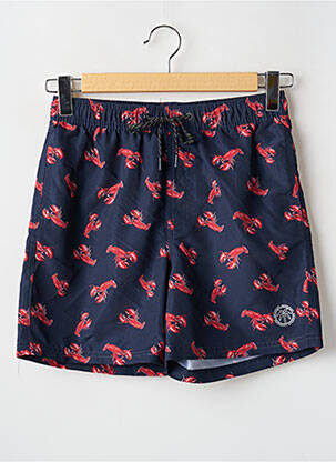 Short de bain tissage popeline bleu JACK & JONES homme