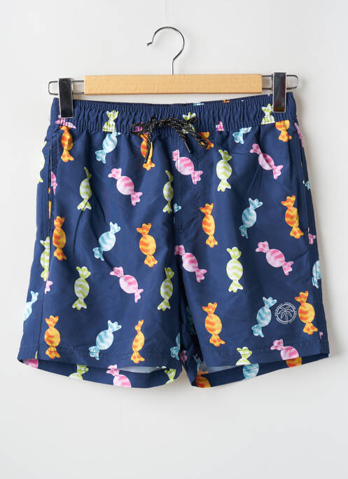 Short de bain tissage popeline bleu JACK & JONES homme
