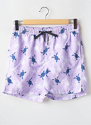 Short de bain tissage popeline violet JACK & JONES homme