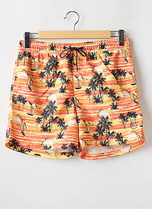 Short de bain imprimé tie and dye orange JACK & JONES homme