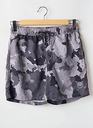 Short de bain tissage popeline gris JACK & JONES homme