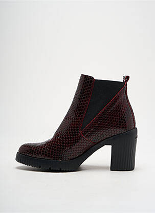 Bottines/boots tissage satiné talon de 4 à 6cm violet WONDERS femme