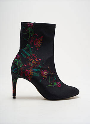Bottines/boots tissage satiné talon de 7 à 9cm noir TAMARIS femme