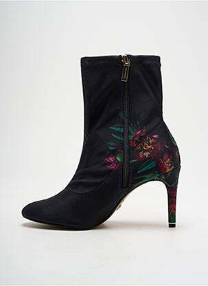 Bottines/boots tissage satiné talon de 7 à 9cm noir TAMARIS femme