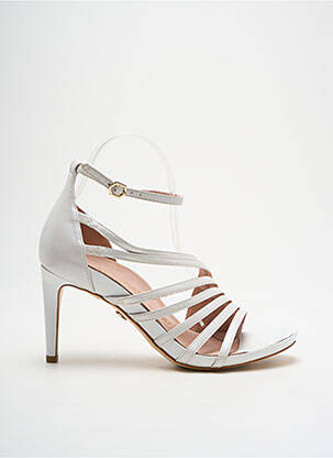 Sandales/nu pieds matière lisse talon de 7 à 9cm blanc TAMARIS femme