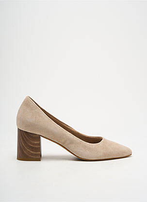 Escarpins nubuck talon de 4 à 6cm beige TAMARIS femme