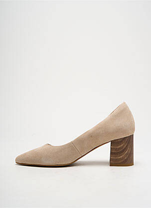 Escarpins nubuck talon de 4 à 6cm beige TAMARIS femme