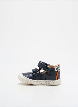 Sandales/nu pieds tissage satiné bout rond noir GBB garçon