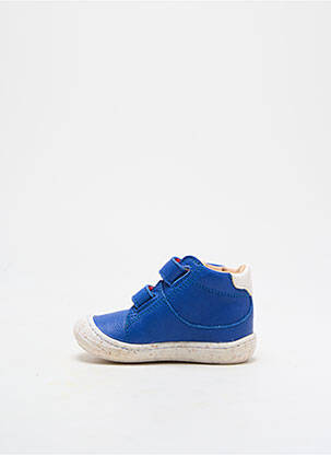 Baskets tissage satiné bout rond bleu GBB garcon