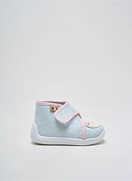 Chaussons/pantoufles fermeture scratch bout rond bleu GBB fille
