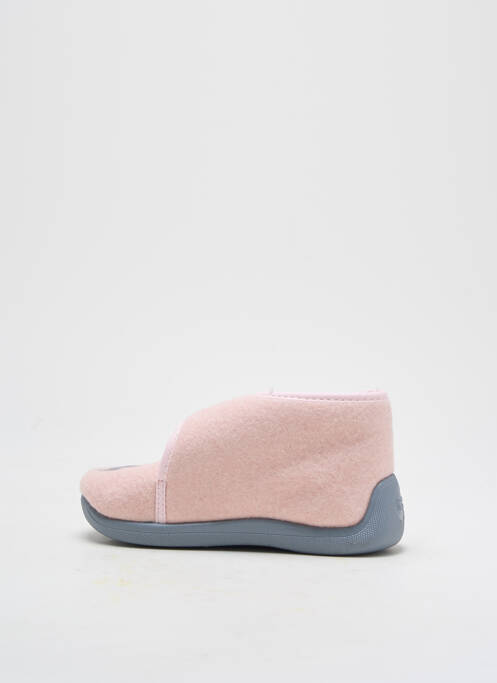Chaussons/pantoufles semelle amovible bout rond rose GBB fille