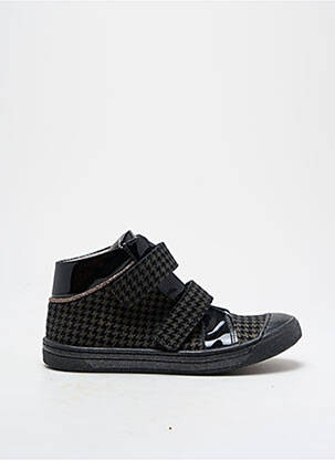 Baskets matière lisse bout rond noir BELLAMY fille