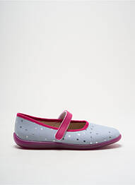 Chaussons/pantoufles tissage satiné bout rond gris BELLAMY fille