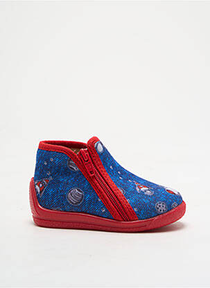 Chaussons/pantoufles fermeture zippée bout rond bleu BELLAMY garçon