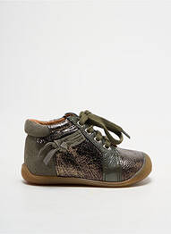 Bottillons nubuck bout rond vert BABYBOTTE fille