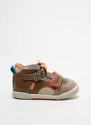 Sandales/nu pieds tissage satiné bout rond marron BABYBOTTE garçon