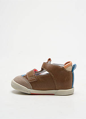 Sandales/nu pieds tissage satiné bout rond marron BABYBOTTE garçon