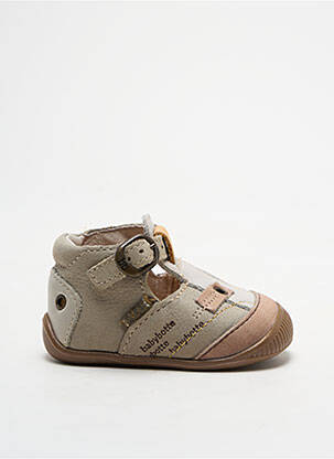 Sandales/nu pieds nubuck bout rond gris BABYBOTTE garcon