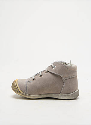 Bottillons matière lisse bout rond gris GBB garçon