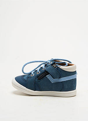 Baskets nubuck bout rond bleu GBB garçon