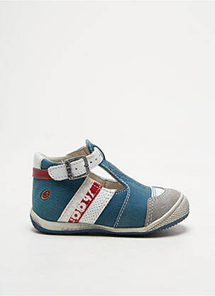 Sandales/nu pieds matière lisse bout rond bleu GBB garçon