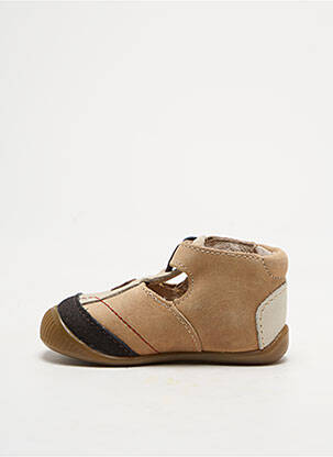 Sandales/nu pieds tissage satiné bout rond marron BABYBOTTE garçon