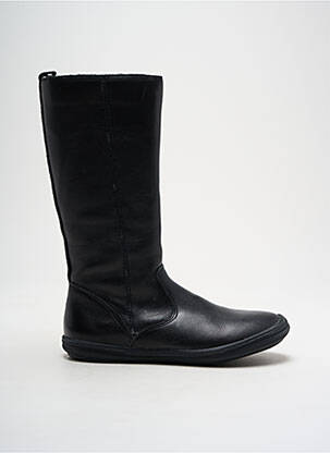 Bottes tissage satiné bout rond noir ACEBOS fille
