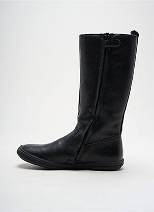 Bottes tissage satiné bout rond noir ACEBOS fille