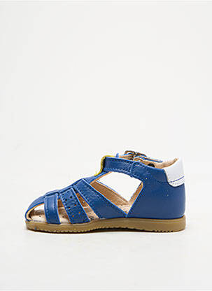 Sandales/nu pieds matière lisse bout rond bleu BOPY garçon