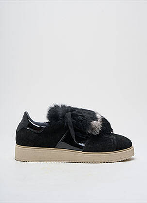 Baskets nubuck talon plat jusqu'à 3cm noir MORELLI femme